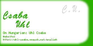 csaba uhl business card